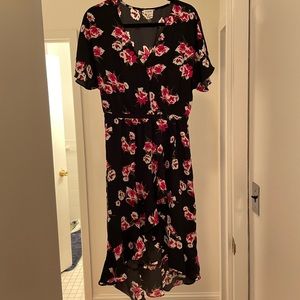 J.Crew High-Low Faux Wrap Floral Dress